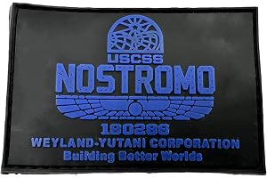 USCSS Nostromo Alien Weyland Yutani Blue Airsoft Paintball PVC Morale Patch
