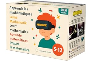 HEROMASK Casque Réalité Virtuelle Enfant – Apprentissage des Multiplications et Calcul Mental – Jeux Éducatifs 5 à 12 Ans – Compatible iPhone et Android