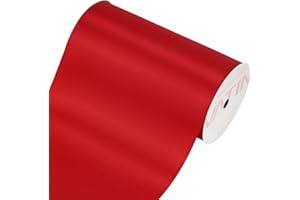 VATIN 100mm Wide Double Faced Polyester Red Satin Ribbon- 4.5 Metre/Spool, Perfect for Chair Sash, Making Bow, Sewing and Wedding Bouquet