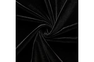 AKTIVSTOFFE Juwel - velluto di 100% cotone - per decorazioni - abiti medievali - tessuto/stoffa al metro (nero)