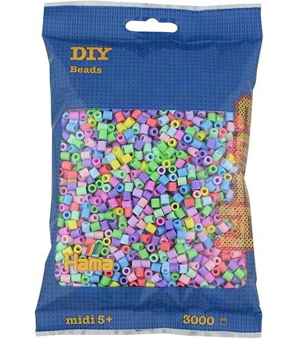 HAMA Sachet De 1000 Perles à Repasser Midi 5 Mm – Rose Bonbon – Recharge Loisirs Créatifs Dès 5 Ans