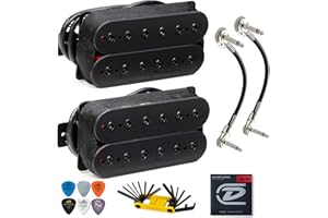 Seymour Duncan Blackened Black Winter Passive Hight-Output Humbucker Set E-Gitarre Pickups with Tonebird Tool Picks Saiten MXR Patch Bundle Hard Rock to Heavy Metal Style 11102-92-BBW