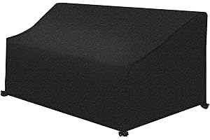 ‎INMUA INMUA Gartenbank Abdeckung 3 Sitzer Wasserdicht, Schutzhülle für Gartenbank Winddicht, UV-beständige 420D Oxford-Gewebe (66 X 63 X 89/163 cm)