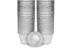 BAKERY DIRECT LTD Bakery Direct Runde Einweg-Puddingschalen/-förmchen aus Folie, mit Spritzbeutel, 25 Stück