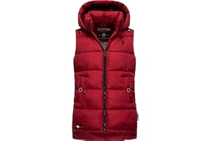 MARIKOO Dam varm vinter quiltad väst med huva Zarinaa XS-XXL