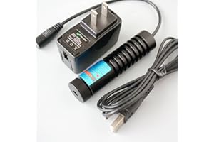 SUNSHINE-ELECTRONICS Angepasster Dot Laser Modul 445 / 450nm 100mW Blau Dioden laser mit 5V Adapter