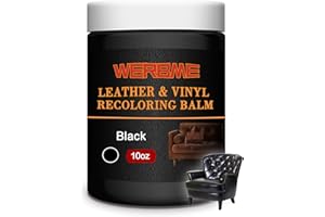 WERBME Pâte Réparatrice Cuir, Noir, 280g, Restaurateur de Couleur Cuir pour Rayures et Décolorés, Kit de réparation pour Cuir pour Réparations et mises à Jour de Meubles, Canapés