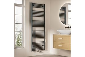 EMKE Badheizkörper 160x60 cm, Handtuchheizkörper Mittelanschluss Badheizkörper Handtuchhalter Handtuchwärmer Handtuchtrockner Handtuch Heizkörper Bad Handtuchheizung Anthrazit 761W