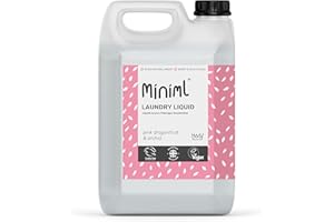 Miniml Laundry Liquid Washing Detergent 5L Refill - Natural Non Bio Pink Dragonfruit & Orchid Scented Clothes Fabric Cleaner for Machine or Delicate Hand Wash- 100% Vegan & Cruelty Free (165 Washes)
