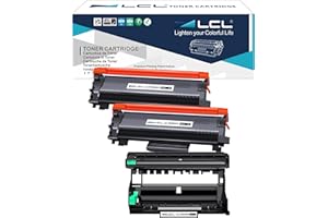 LCL Toner kompatybilny z TN2420 TN-2420 TN2410 TN-2410 3000 stron DR2400 DR-2400 12000 stron (2 tonery + 1 drum zamiennik do Brother HL L2350DW HL-L2310D HL-L2357DW HL-L2357DW HL-L2220) 375DW