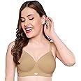 TRYLO Vivanta Women's Soft Padded Hosiery Bra Available in B C D E & F Cup Sizes from 30 to 40 in Color White/Black/Skin,Coral,Marun,Rasberry,Pink