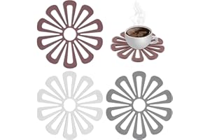 THKO Dessous de Plat en Silicone Set: Dessous de Plats Résistant à la Chaleur 3Pièces - Multicolore Fleur prunier Dessous de Plat - Sous Plat Antidérapant et Décoratif - Dessous Plat Facile à Nettoyer