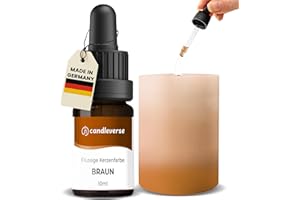 Candleverse Premium Flüssige Kerzenfarbe [Braun] | Hochkonzentrierte Farbe für DIY Kerzenherstellung | 10ml Flasche