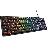 The G-Lab Keyz Platinium Clavier Mécanique Gamer AZERTY FR Red Switch Low Profile - Rétroéclairage RGB 100% Personnalisable, 