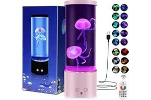 Soarling Jellyfish Lamp, Jellyfish Lamp, LED Jellyfish Lamp with 17 Colours, 4 Light Modes, Jellyfish Lamp Aquarium for Children Adults, Jellyfish Lamps, Mood Light for Relaxation, Home Decoration
