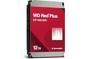 WESTERN DIGITAL WD Red Plus 12TB NAS 3.5" Internal Hard Drive - 7200 RPM, SATA 6Gb/s, CMR, 512MB Cache