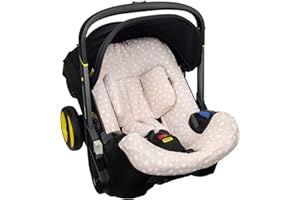 Ukje Rivestimento compatibile con passeggino Doona – Coprisedile per seggiolino auto – Rivestimento per seggiolino auto – Inserto di protezione per carrozzina – Accessori per neonati (Daisy)