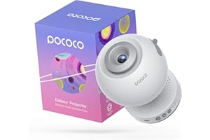 POCOCO Proyector de Galaxias y Estrellas Real, Proyector Estrellas para el Hogar, LED Star Galaxy Projector, Proyector Galaxia para Techo, Regalo de Cumpleaños