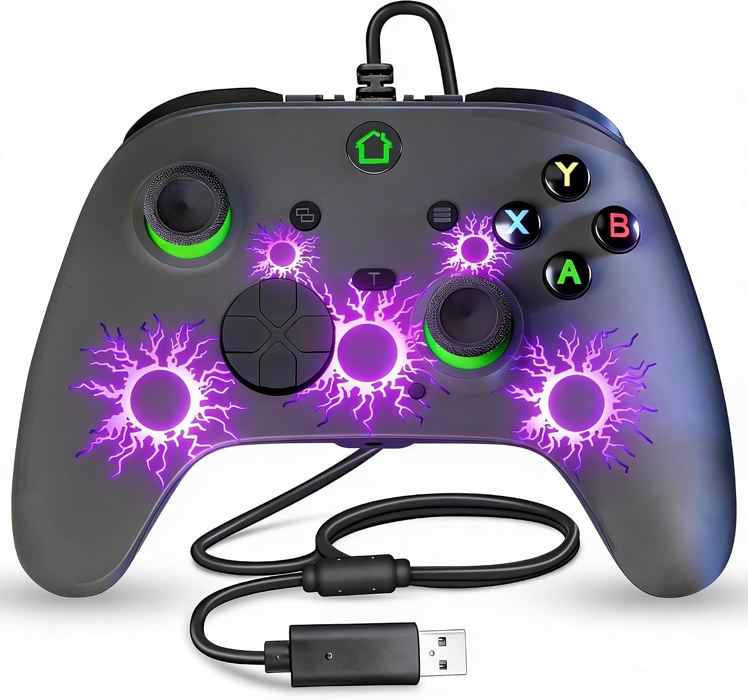 Wired X box 1 Controller with 3M Cable, USB PC Gamepad with Programming Buttons, Turbo, LED Light & Audio Jack, Firmware Upgrade Required for X box One Host