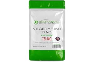 HERB-OLOGY.CO.UK NATURE'S TECHNOLOGY Herb-Ology N Acetyl Cysteine NAC Supplement | 60 N-Acetyl Cysteine Vegetarian Capsules - 750mg per Capsule | N-Acetylcysteine Supplements | Free from Fillers & Manufactured in The UK