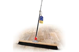 ‎NOVALIV Novaliv Großer Besen 80 cm mit Stiel - Ideal als Saalbesen, Werkstattbesen, Hausbesen und Kehrbesen mit Kunstborsten