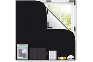 Inwee Tende Oscuranti Magnetiche per Finestre al 100%, Adatta a Finestre di Qualsiasi Forma Senza Forare, Portatili per Camera da Letto, Nursery, Viaggi, RV, 145x100 cm