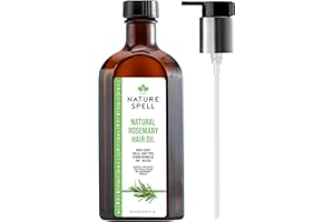 Nature Spell Rosemary Oil for Hair Growth with Pump Dispenser, Pre-Diluted Oil to Strengthen and Nourish Dry, Damaged Strands, For All Hair Types, 150ml
