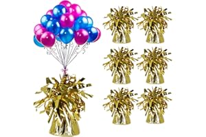 QUALIS 6 Gold Balloon Weights | Helium Balloon Weights For Birthday Party Wedding Balloons (6 pack) - UK Based Brand