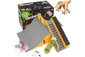 Aolieh Finger Skateboard und Rampe Zubehör Set-Fingerboard Skate Park Spielzeug Set-DIY Finger Skate Boarding Ultimate Sport Training Requisiten Spielzeug für Kinder