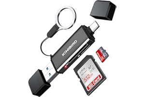 KiWiBiRD USB C SD Card Reader, Micro SD to USB 3.0 Type C OTG Adapter for SDXC SDHC Micro SDHC/SDXC UHS-I Cards Compatible with iPhone 15 Plus Pro Max MacBook Air Pro iPad iMac Galaxy S24 S23 Android