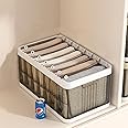 EPEDIC Pull-out wardrobe storage artifact, simple clothing storage box, wardrobe organizer, home clothing separation and organizing box, jeans storage box (7 grids)