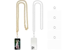 Vspek Handykette Universal - Handyband zum Umhängen, Geeignet für alle Smartphones, Handy Umhängeband mit Ersatz Einlage, Handy Kette mit jeder Hülle Kombinierbar