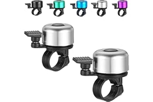 TOCED 2 Pcs Color Bike Bell with Loud Melodious Sound Classic Mini Bicycle Bell for Road and Mountain Bike Bell Adults Kids