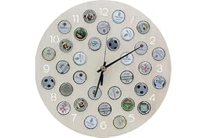 SAFE Orologio in Legno per Raccolta Tappi Birra | per 32 Tappi Collezione Tappi Corona | Regalo di Anniversario per Amanti di Birra | Regali di Compleanno da Uomo | Ø 30 cm