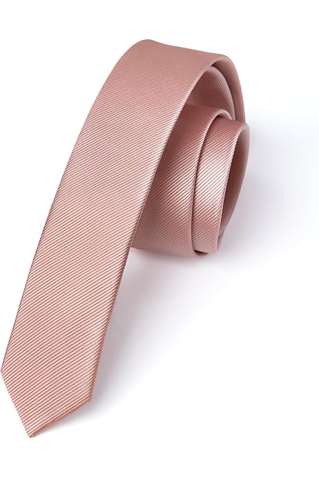 Cravate Homme Mince Rouge - Uni, Pour Mariage, événement Formel, 100% Polyester