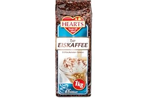 HEART'S HEARTS Eiskaffee 1kg Getränkepulver, Perfekt für den Sommer, bis zu 65 Gläser
