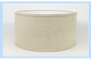 Paolo Rossi paralume coprilampada classico per lampada in tessuto tipo Juta avorio con rifinitura - produzione propria - made in Italy (Cilindro, cm 50)