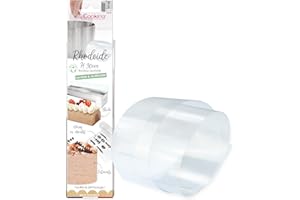 ScrapCooking - Ruban de Rhodoïde H 30 cm x 1,5m - Rouleau Rhodoid Pâtissier Transparent - Pour Gâteaux, Entremets, Mousses, Cheesecakes - Feuille Accessoire Pâtisserie - Fabriqué en France - 9427
