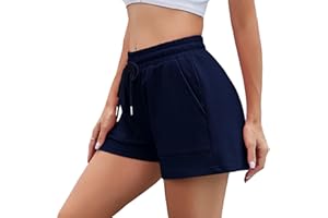 Irdcomps Pantaloncini Donna Estivi Shorts Donna Sportivi Shorts Pantaloni Corti Cotone Larghi con Tasche Coulisse Casual Jogging