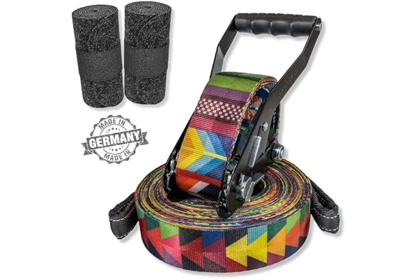 BUZZARD Havanna Kit de Slackline 15 m avec des Protection pour Arbre