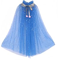 Prinzessin Umhang Set Mit Halskette & Schmuck – Kostüm-Cape Für Mädchen Ab 3 Jahren (75 Cm)
