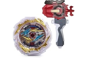 ACEBWHTOY Bey Battling Top Burst Gyro Toy Set, Gyro Burst Spinning Top Set, 4D Fusion Model Metal Masters Speed Battling Top with Launcher, Gift for Children, Teenagers and Adults (D)