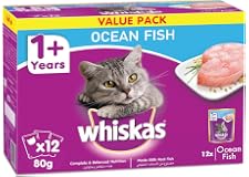 Whiskas Oceanfish Catfood, Purple, 80 g, Pack Of 12, 430440