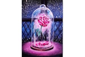 SZJYG DIY 5D Diamond Art Painting Kits Full Drill, Crystal Rhinestone Embroidery Cross Stitch Craft Painting Pictures for Adults Kids, Canvas Rose Painting by Numbers for Home Wall Decor - 30x40cm