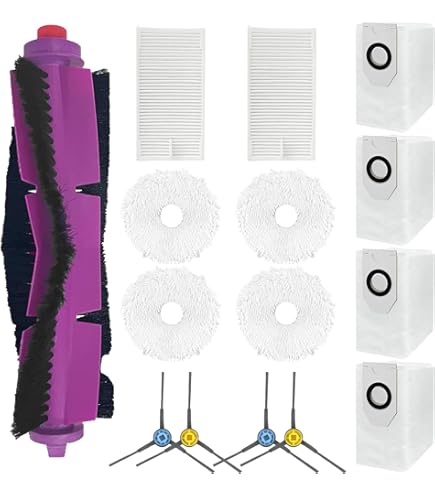 Kit Ricambi Per EUREKA J15 Pro Ultra Robot Aspirapolvere - 1 Spazzola, 4 Filtri, 4 Mop, 4 Spazzole Laterali - Foto 12