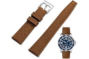 Niziruoup FKM gumowy pasek do zegarka, szybkie odpinanie, styl tropikalny, fluorogumowy, 18 mm, 20 mm, 22 mm, miękki, oddychający, trwały, gumowy pasek do zegarka, uniwersalny pasek zastępczy dla