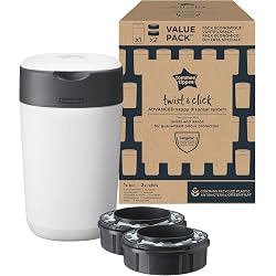 Tommee Tippee Poubelle à Couches Sangenic - Rose - Anti-Odeurs Et Antibactérien