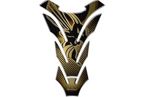 Resin Bike Adesivi Moto Compatibile con Honda Hornet Oro. Protezione Paraserbatoio Moto da Urti e Graffi. Adesivo Resinato con Effetto 3D per Tutte le Annate