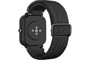 Mugust Bransoletka do Amazfit Bip U Pro / Bip / Bip Lite / Bip S Lite / Bip U/Bip 3 / Bip 3 Pro, elastyczny nylonowy pleciony pasek zapasowy do Amazfit Bip U