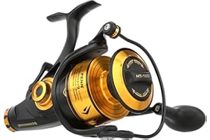 PENN Spinfisher VII Mulinello da spinning, Live Liner & Longcast | Mulinello da pesca in mare con tenuta IPX5 e CNC | Per pescatori da barca, da riva e da scoglio | Diverse misure | Nero e oro